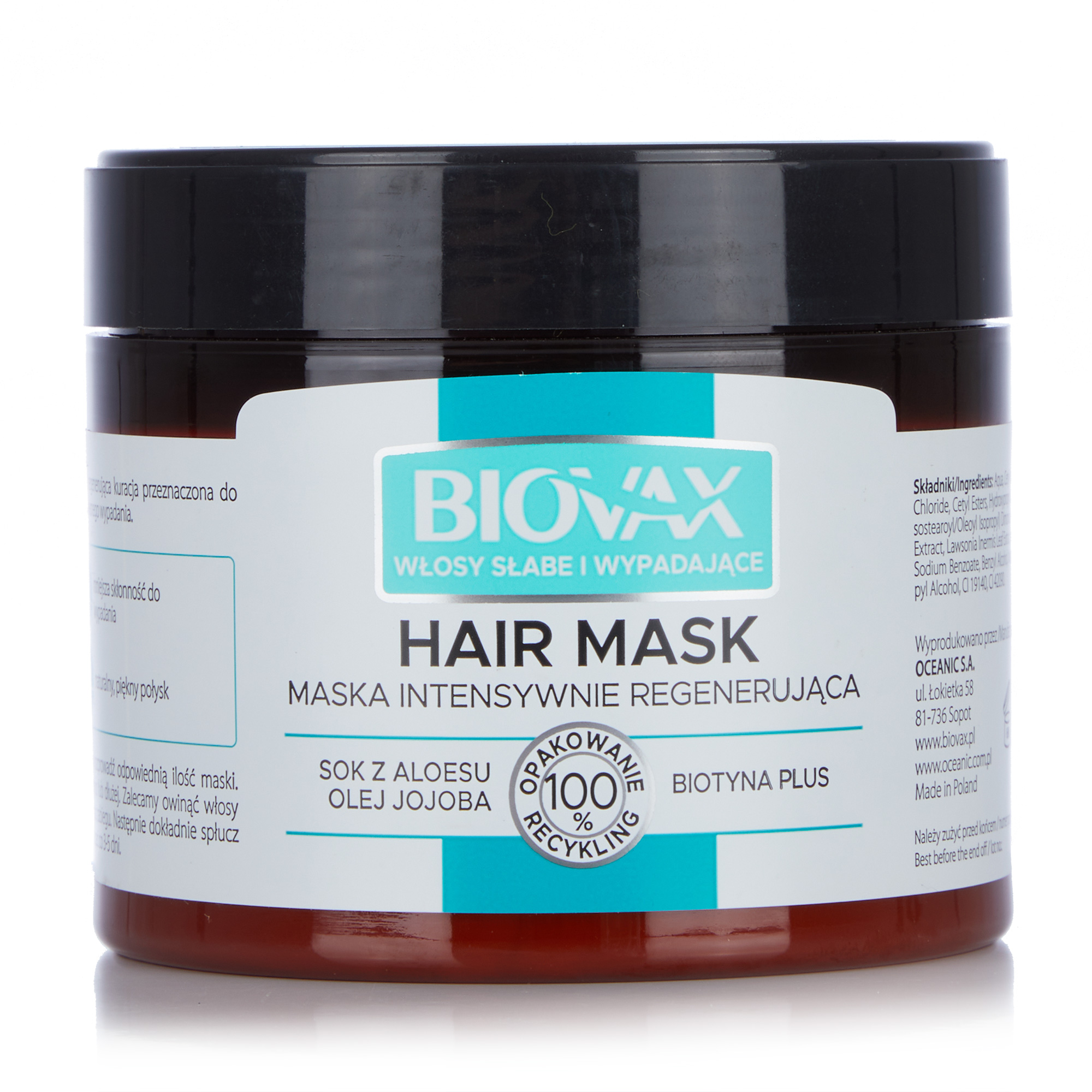 

Маска від випадіння волосся L'biotica Biovax Anti-Hair Loss Mask, 250 мл
