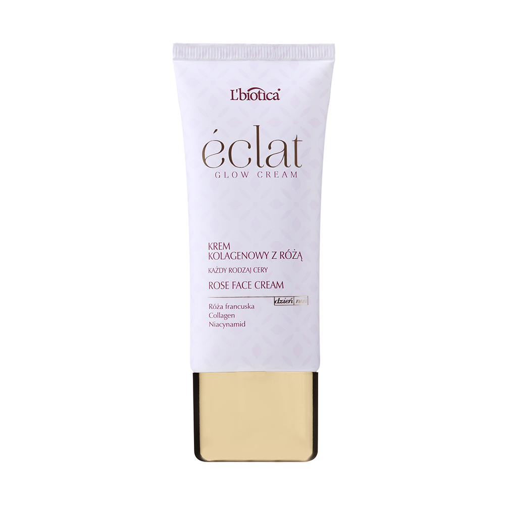 

Крем для обличчя L'biotica Eclat Clow Cream з колагеном та екстрактом французької троянди, 50 мл