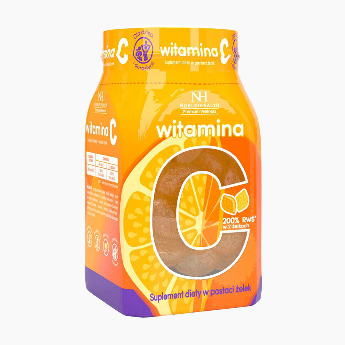 

Вітамін С Noble Health Vitamin C, 60 жувальних цукерок