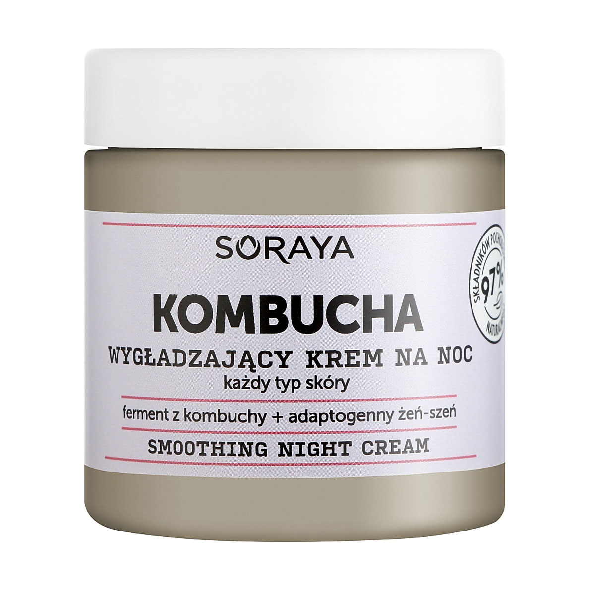 

Розгладжувальний нічний крем для обличчя Soraya Kombucha Smoothing Night Cream з AHA-кислотами, 75 мл