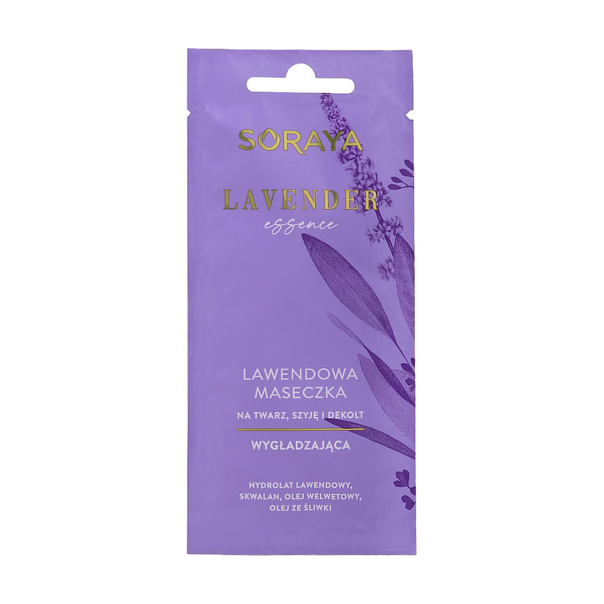 

Розгладжувальна маска для обличчя, шиї та зони декольте Soraya Lavender Essence з лавандою, 8 мл