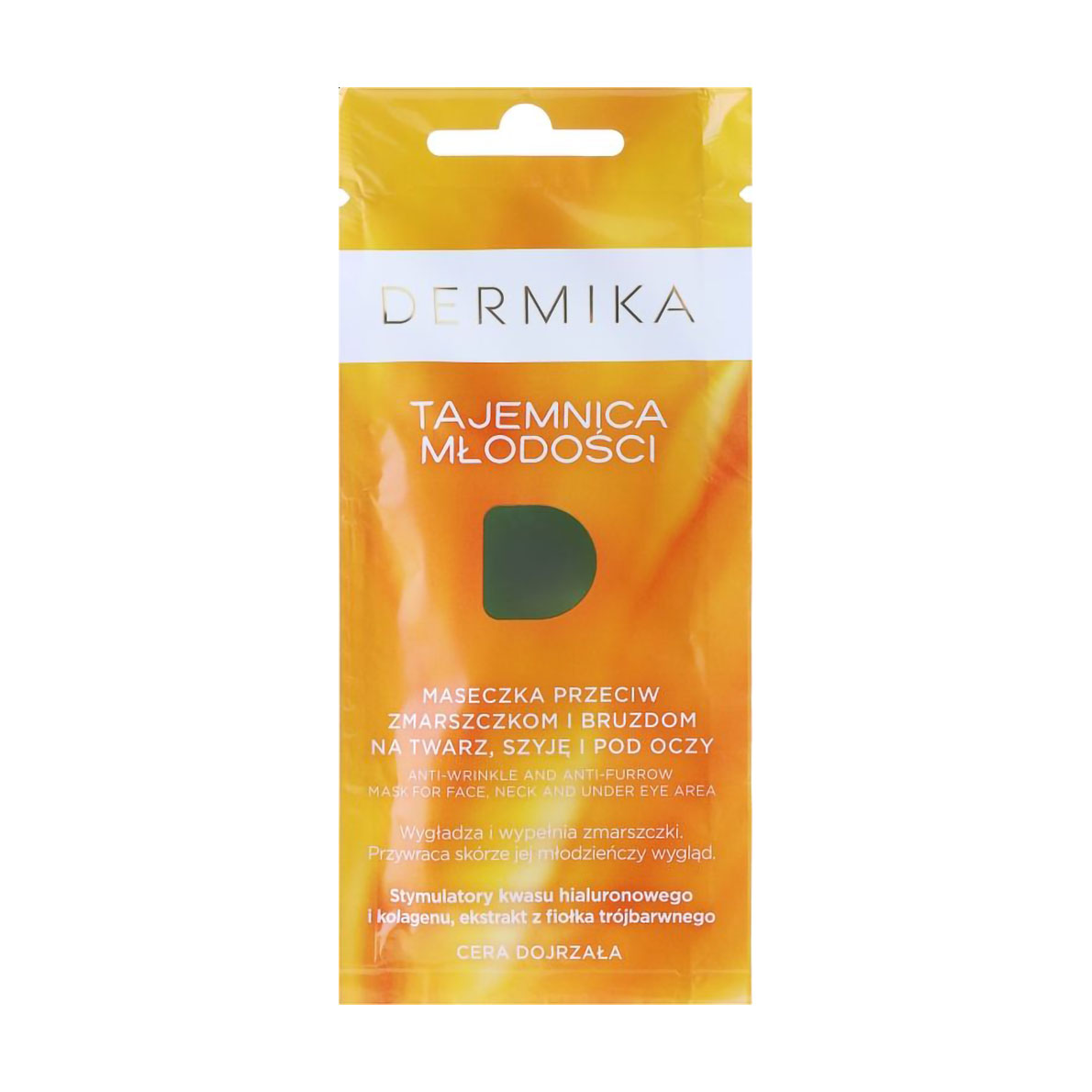 

Маска для обличчя Dermika Таємниця молодості проти зморшок та борозен, 10 мл