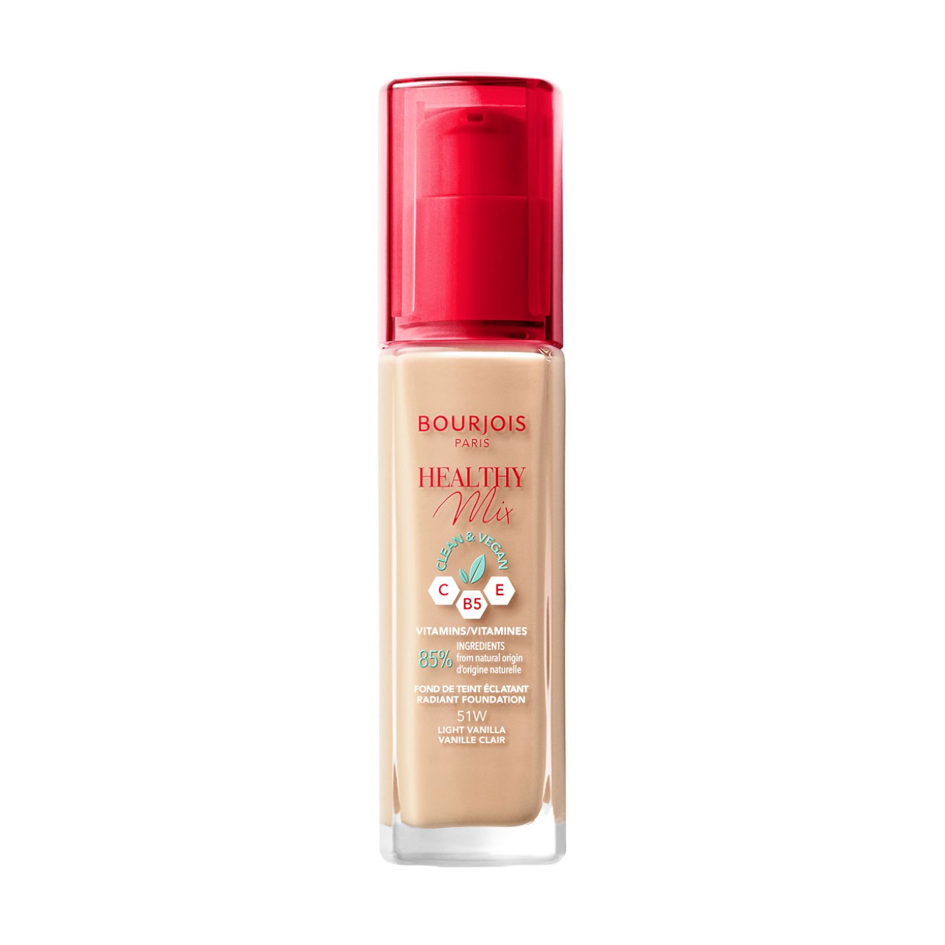 

Тональна основа для обличчя Bourjois Healthy Mix Clean & Vegan, 51W Vanille Clair, 30 мл