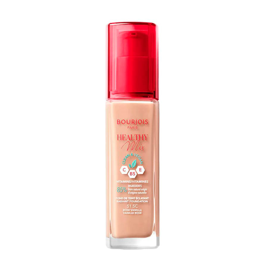 

Тональна основа для обличчя Bourjois Healthy Mix Anti-Fatigue Foundation 16H з вітамінами C, E, B5, 51.5 Rose Vanilla, 30 мл