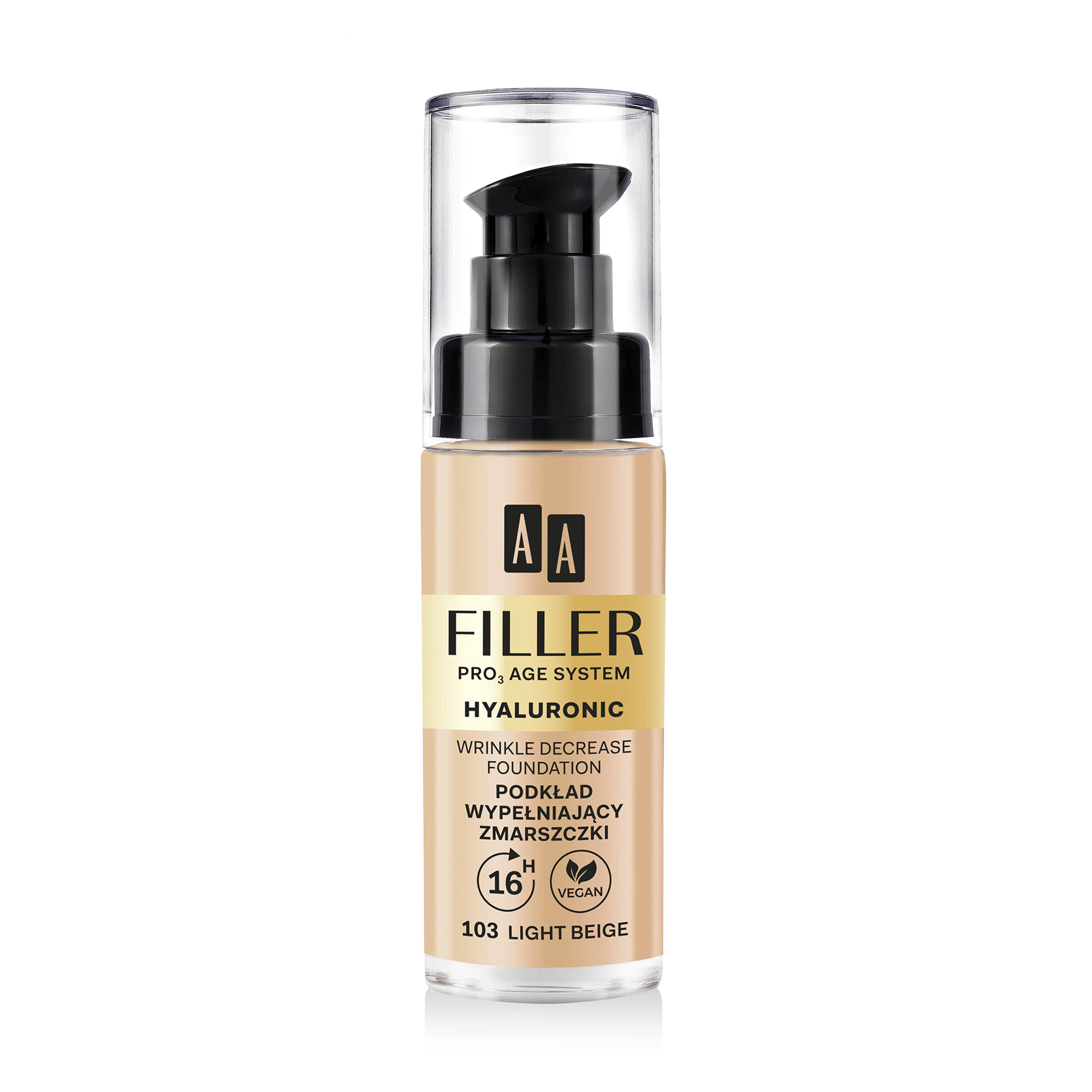 

Тональний крем для обличчя AA Make Up Filler Wrinkle Decrease Foundation 103 Light Beige, 30 мл