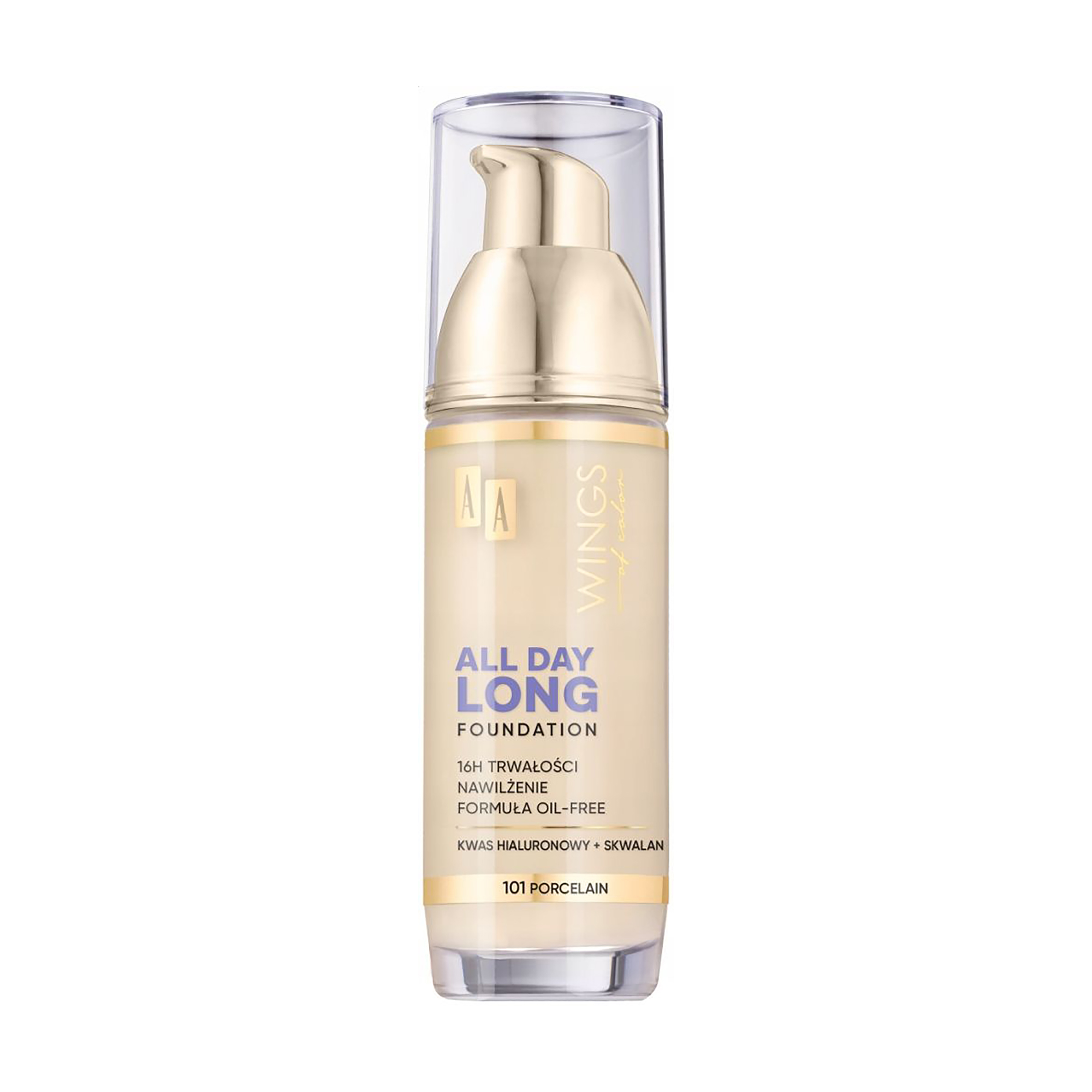 

Тональний крем для обличчя AA Wings of Color All Day Long Foundation 101 Porcelain, 35 мл
