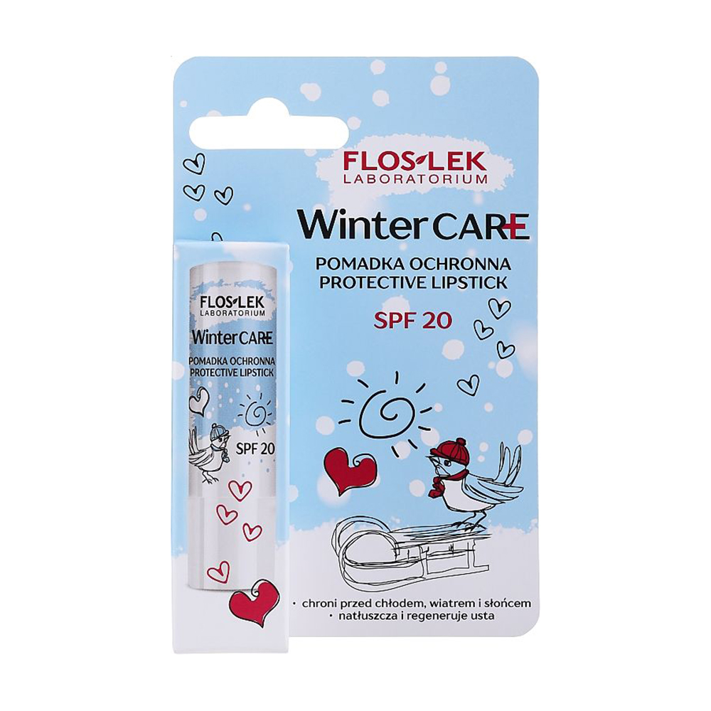

Гігієнічна помада для губ Floslek Winter Care SPF20, 4 г