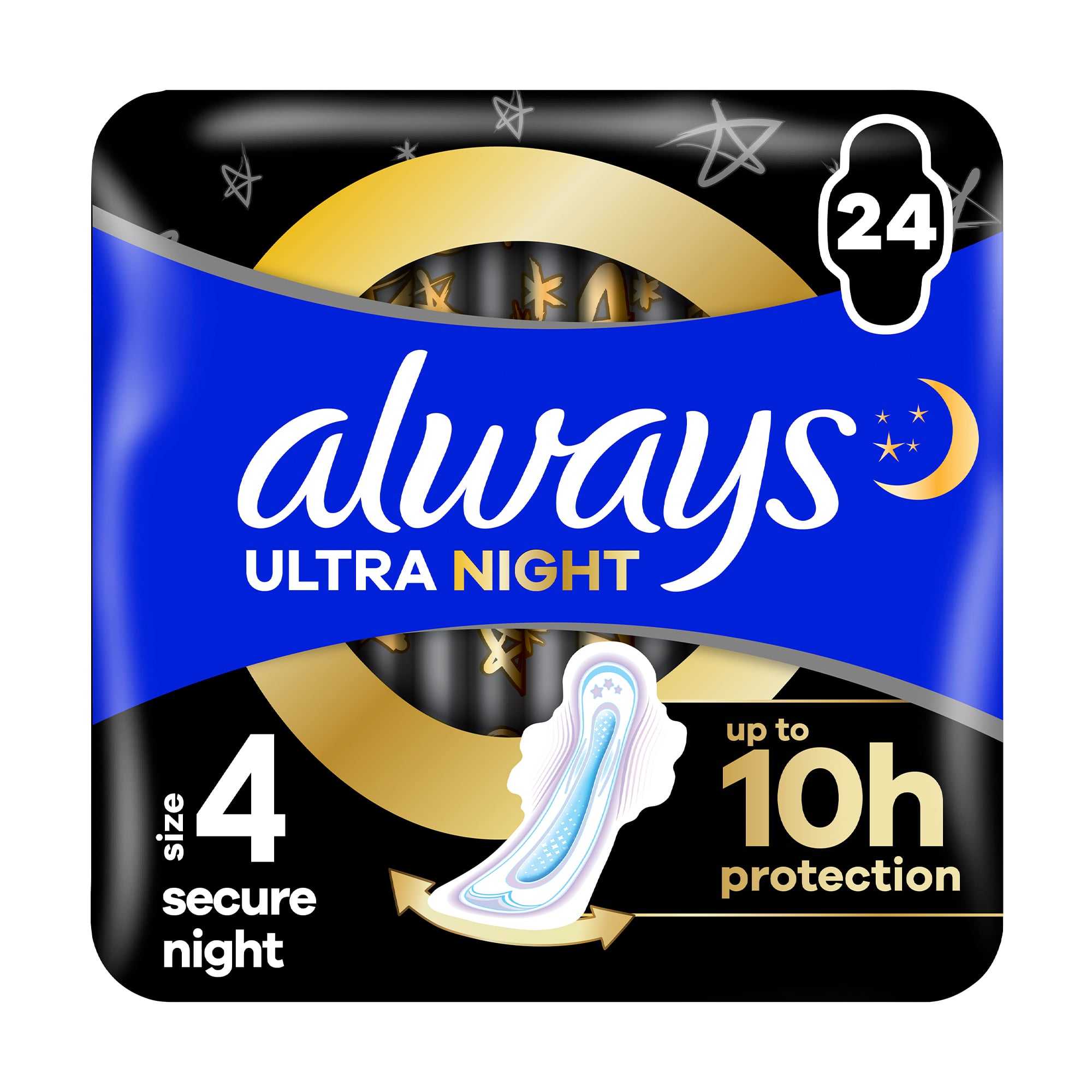 

Гігієнічні прокладки Always Ultra Secure Night розмір 4, 24 шт
