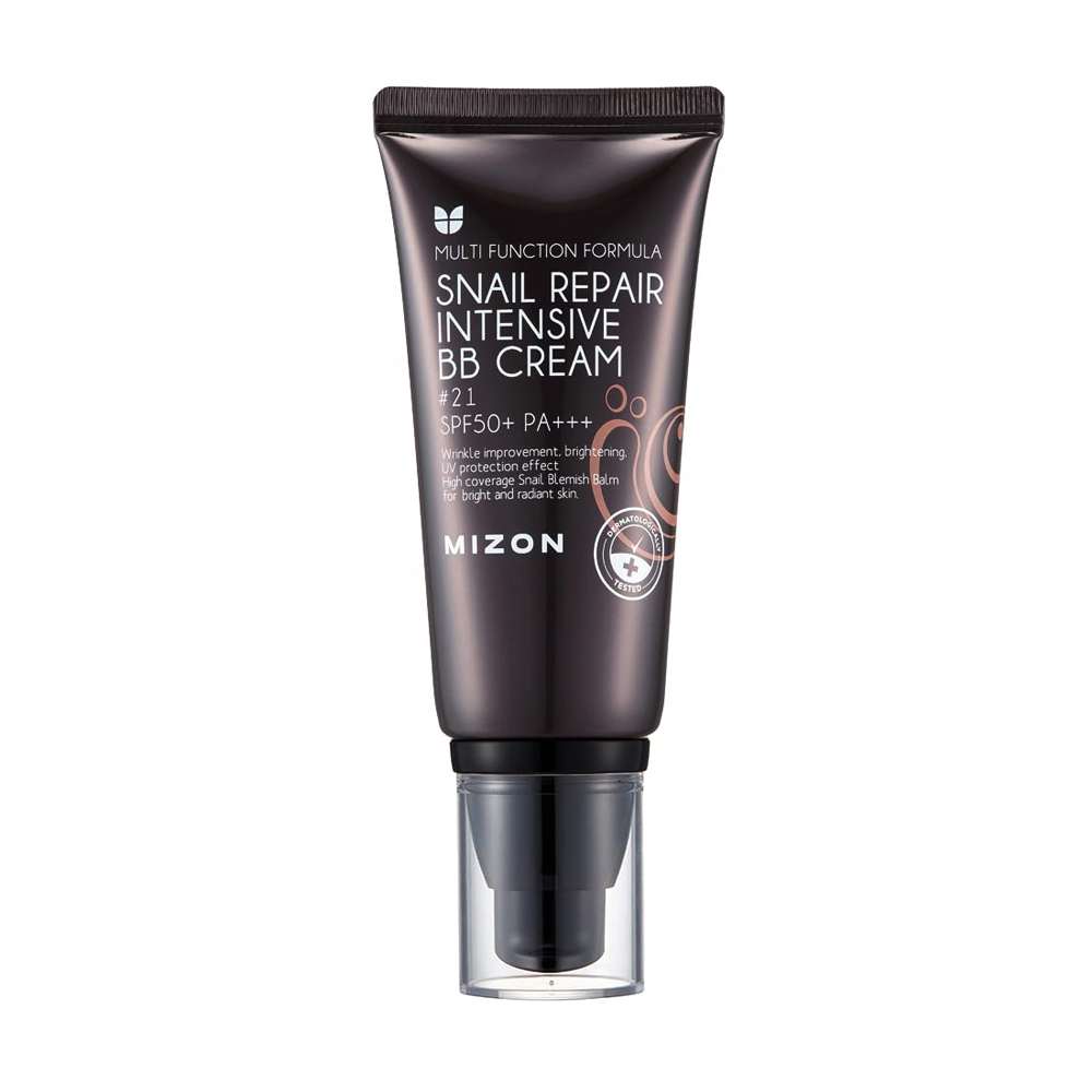 

BB-крем для обличчя Mizon Snail Repair Intensive BB Cream SPF 50+ РА+++ з муцином равлика, тон 21, 50 мл