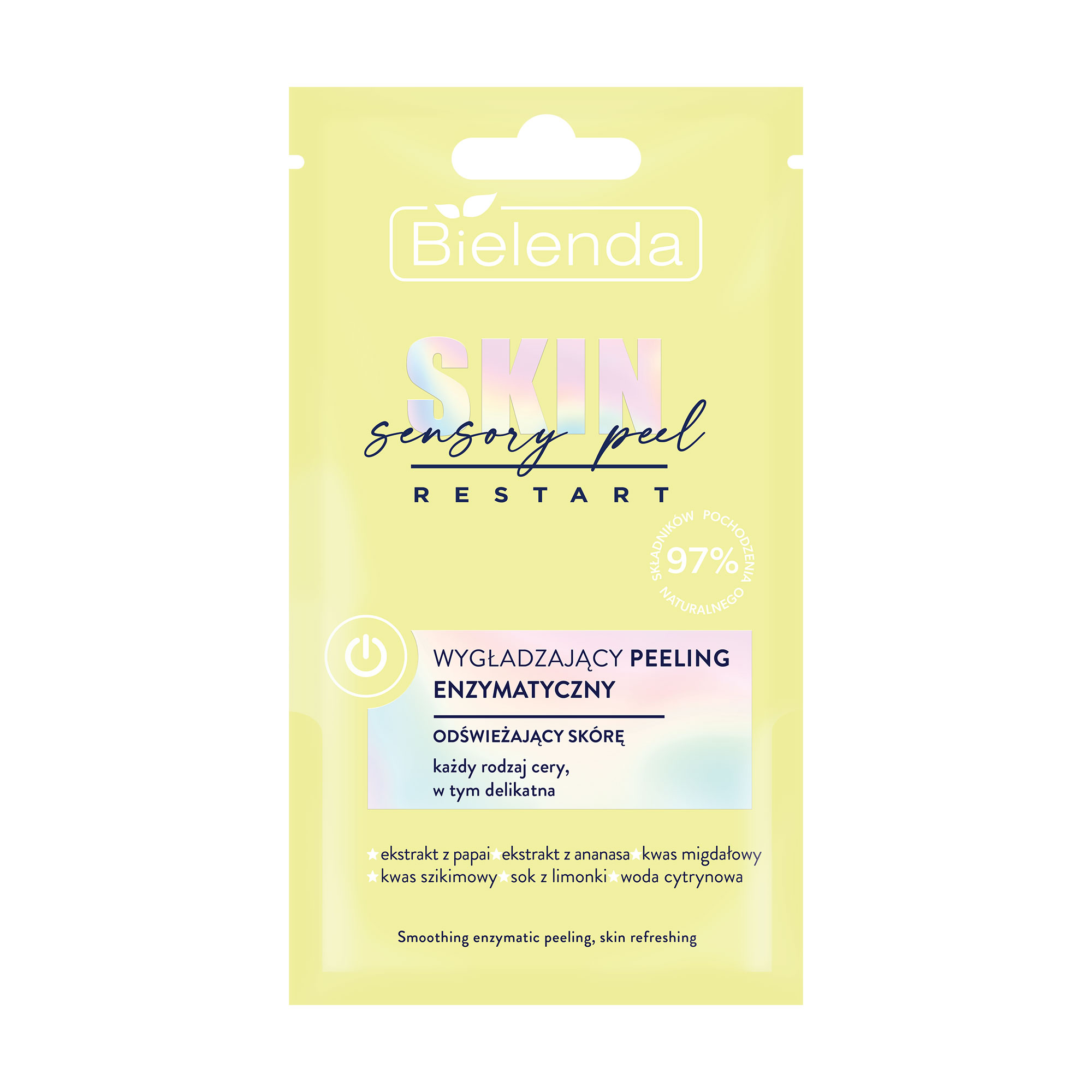 

Розгладжувальний ензимний пілінг для обличчя Bielenda Skin Restart Sensory Smoothing Enzyme Peeling, 8 г