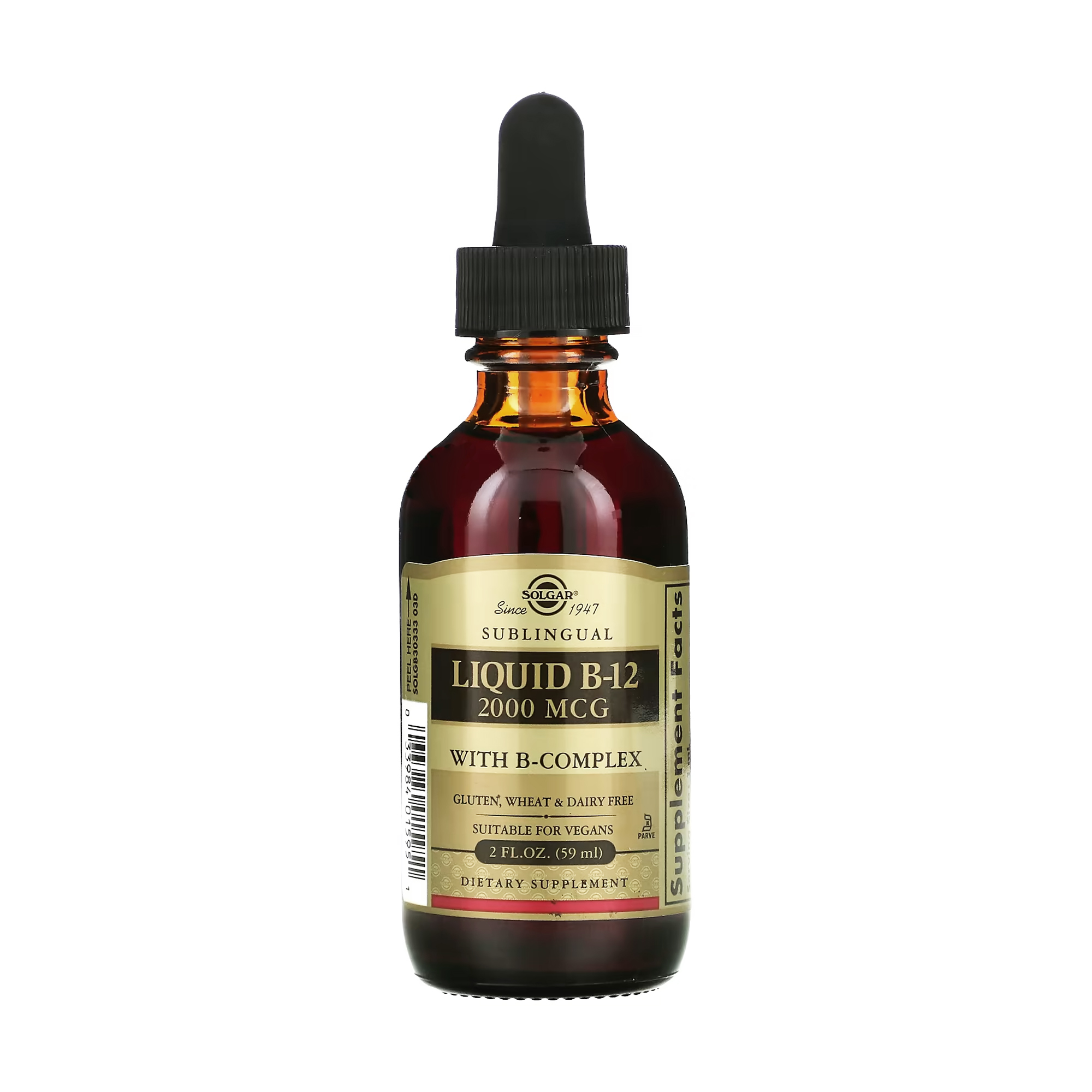 

Вітамін B12 B-комплекс Solgar Liquid B12 B-Complex 2000 МО, в краплях, 59 мл