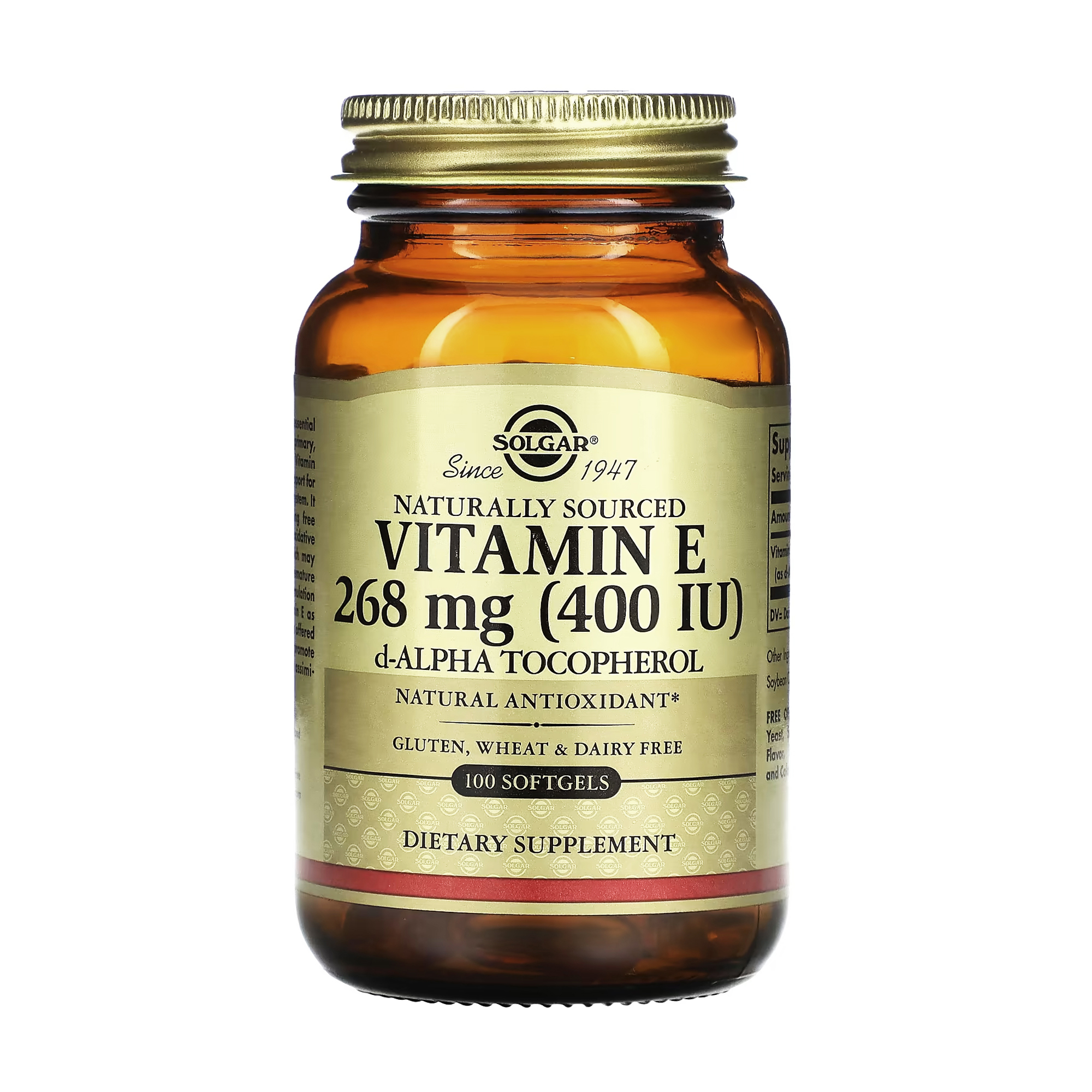 

Вітамін E Solgar Vitamin E, 400 МО, 100 вегетаріанських капсул