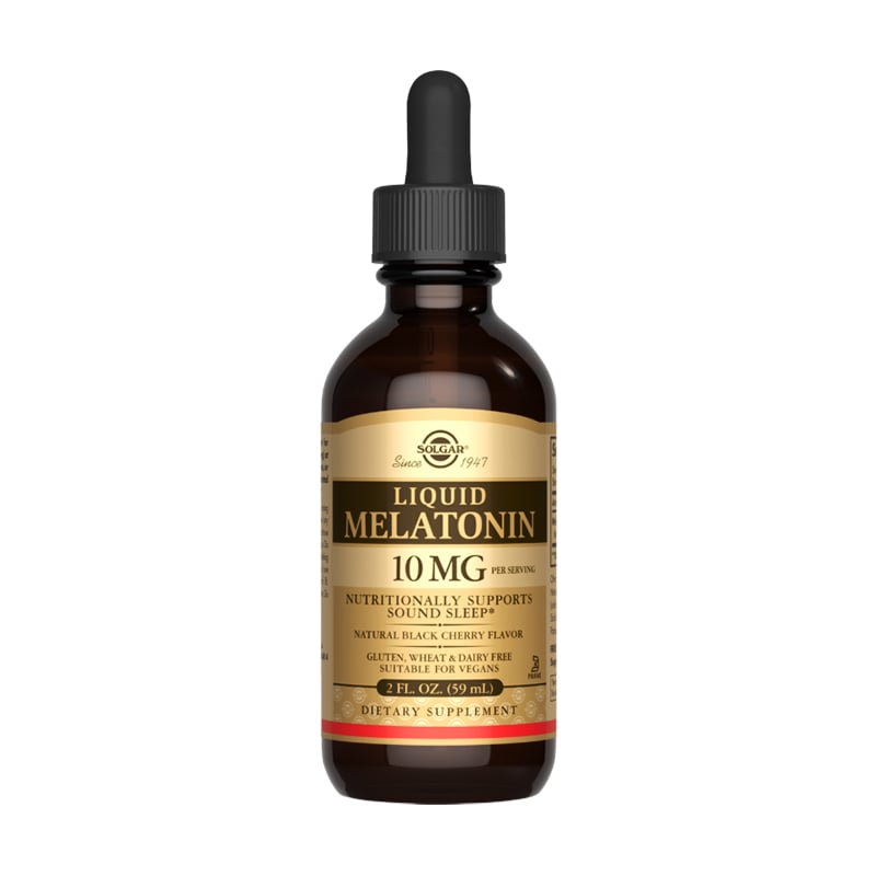 

Уцінка! Мелатонін Solgar Liquid Melatonin Natural Black Cherry Flavor зі смаком черешні, 10 мг, в краплях, 59 мл