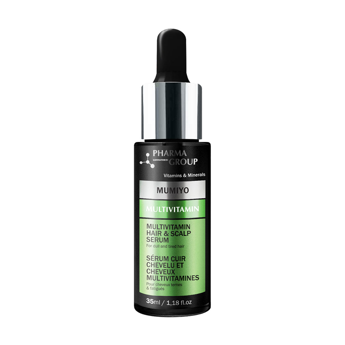 

Уцінка! Мультивітамінна сироватка Pharma Group Moomiyo Multivitamin Extra-Delicate Hair & Scalp Serum для тьмяного та втомленого волосся, 35 мл
