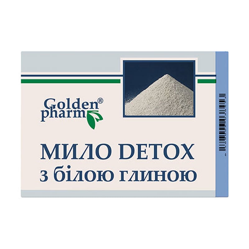 

Мило тверде Golden Pharm Detox з білою глиною, 70 г