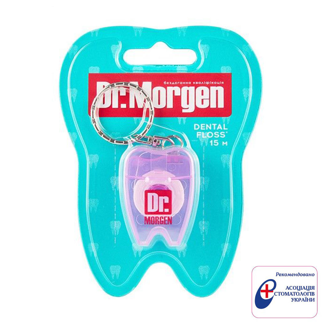 

Зубна нитка Dr. Morgen Dental Floss Mini для щоденного догляду, фіолетовий, 15 м