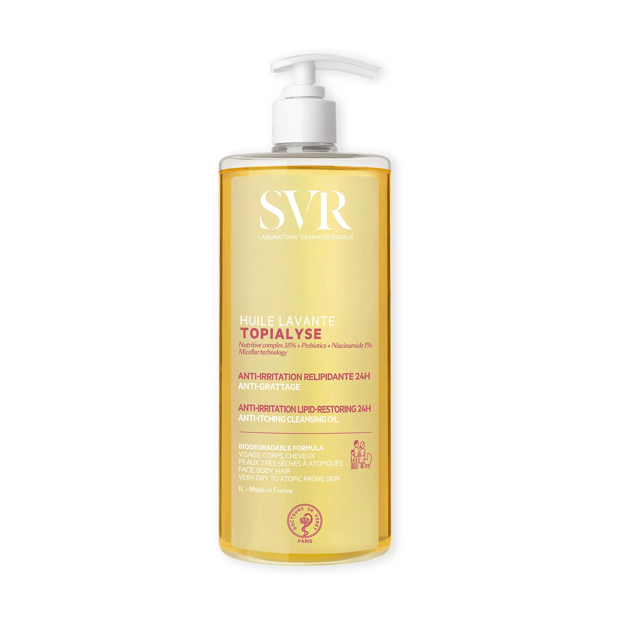 

Інтенсивна олія для обличчя та тіла SVR Topialyse Lipid-Restoring Cleansing Oil, 1 л