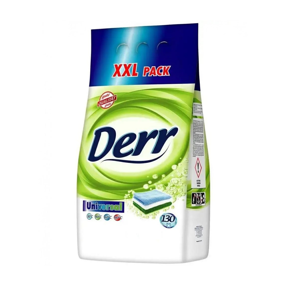 

Пральний порошок Derr Universal, 130 циклів прання, 8.45 кг