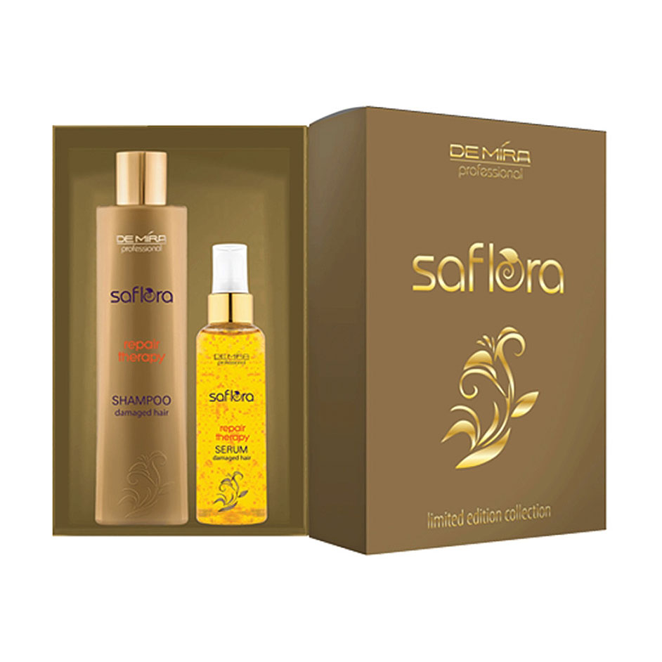 Уцінка! Набір DeMira Professional Saflora Repair Therapy для пошкодженого волосся (шампунь, 300 мл + сироватка, 100 мл)