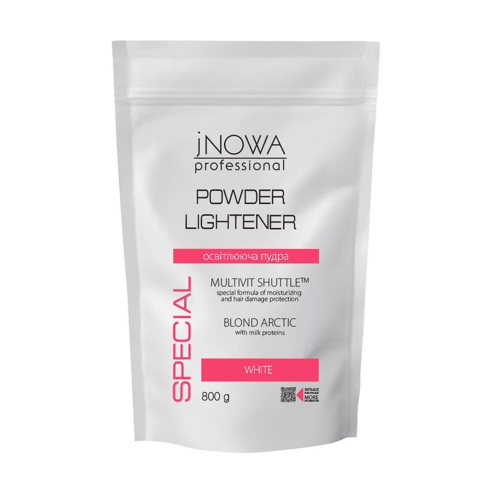 

Освітлювальна пудра для волосся jNOWA Professional Blond Arctic Powder Lightener безпильна, біла, 800 г