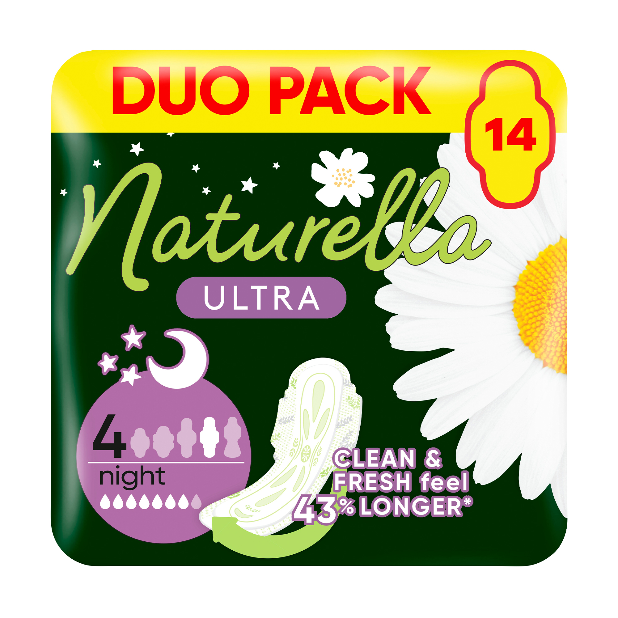 

Гігієнічні прокладки NATURELLA Ultra Night розмір 4, 14 шт