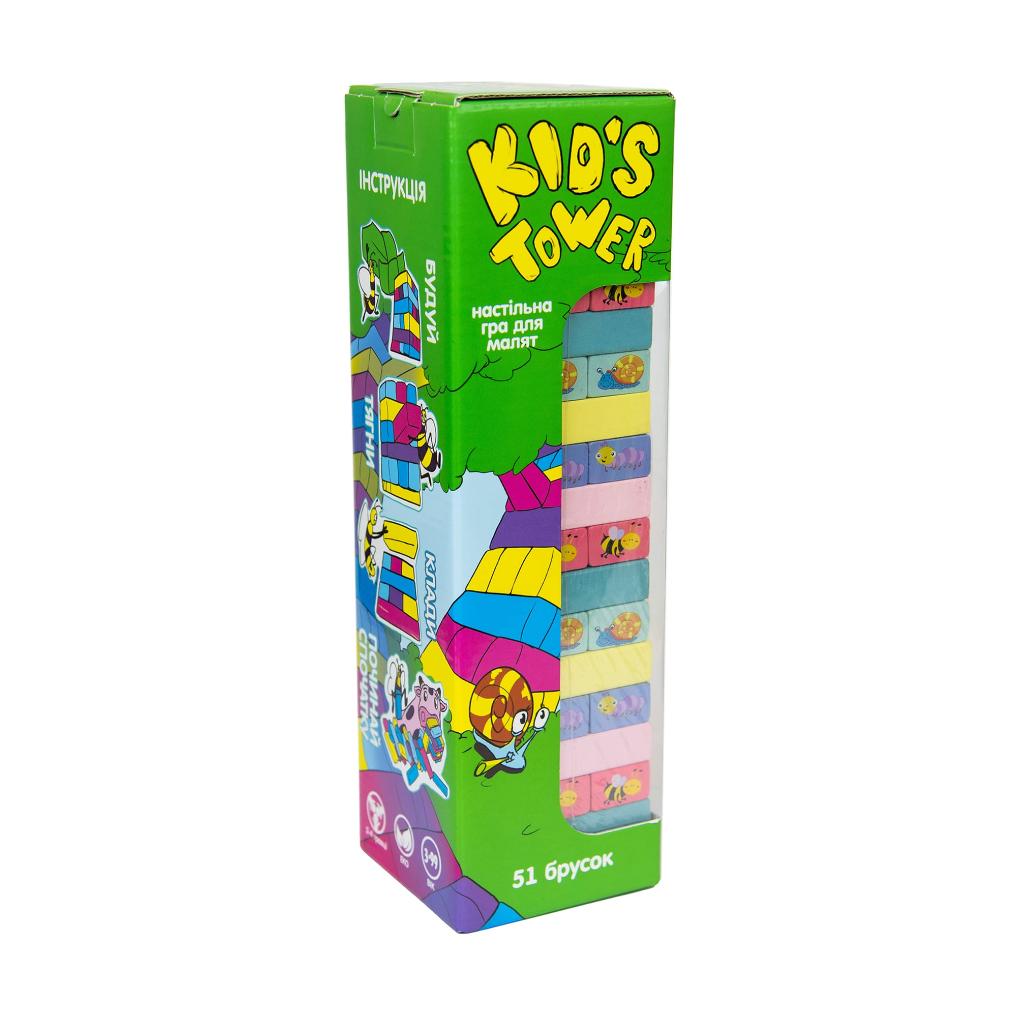 

Гра Strateg Kid's Tower дженга, українською мовою, від 3 років (30863)