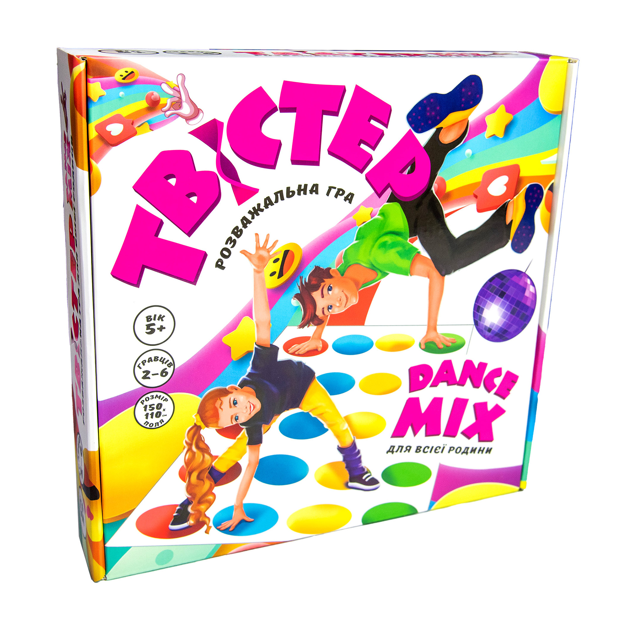 

Розважальна гра Твістер Strateg Твістер Dance Mix, українською мовою, від 5 років (30277)