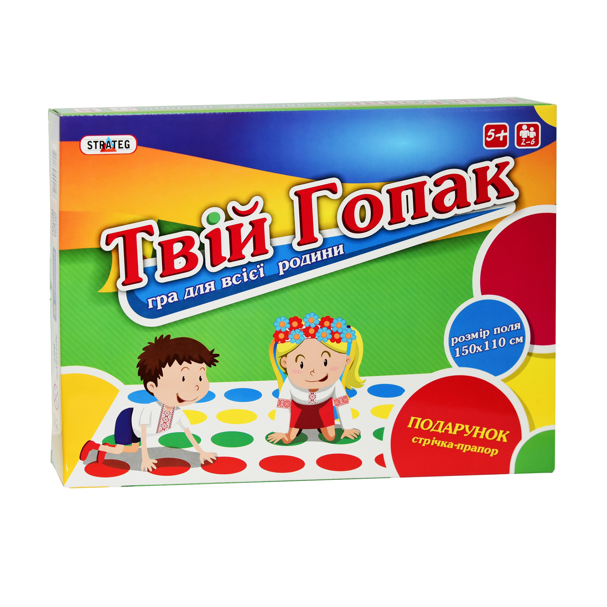 

Розважальна гра Твістер Strateg Твій гопак, українською мовою, від 5 років (887)