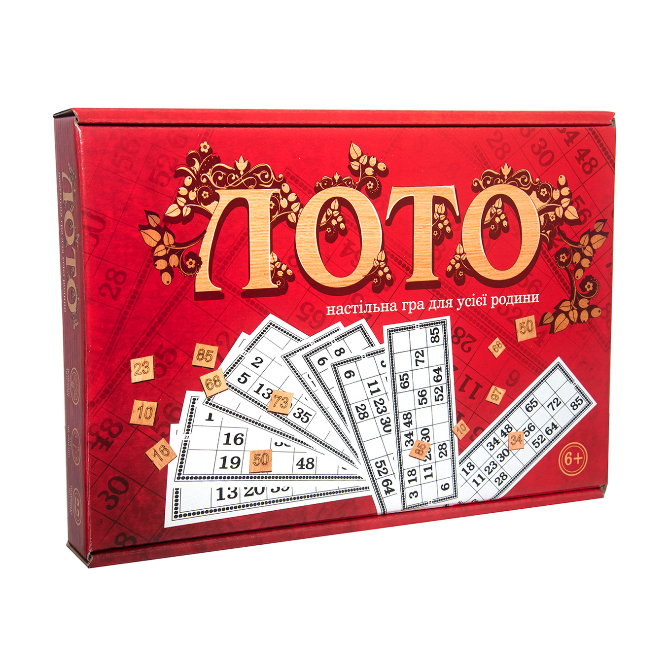 

Настільна гра Strateg Лото, з дерев'яними фішками, українською мовою, від 6 років (30656)