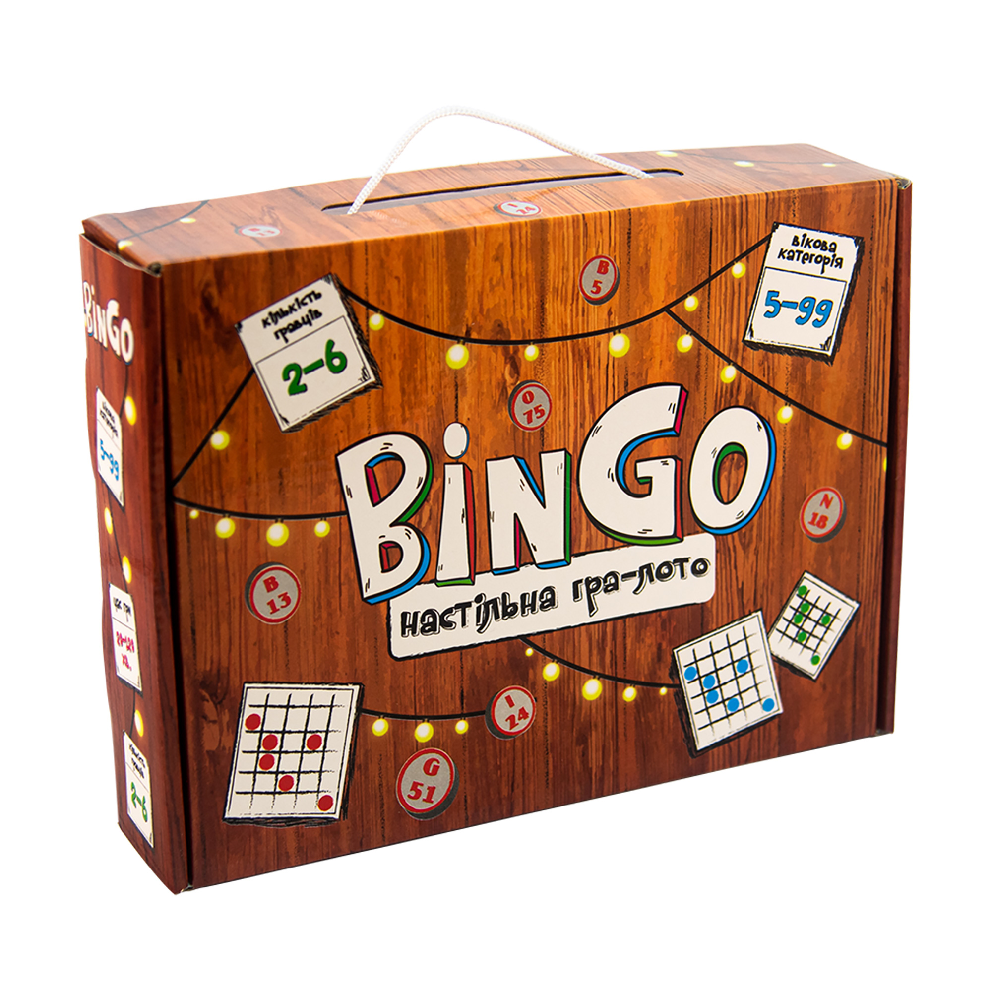 

Настільна гра Strateg Лото BinGo, українською мовою, від 5 років (30757)