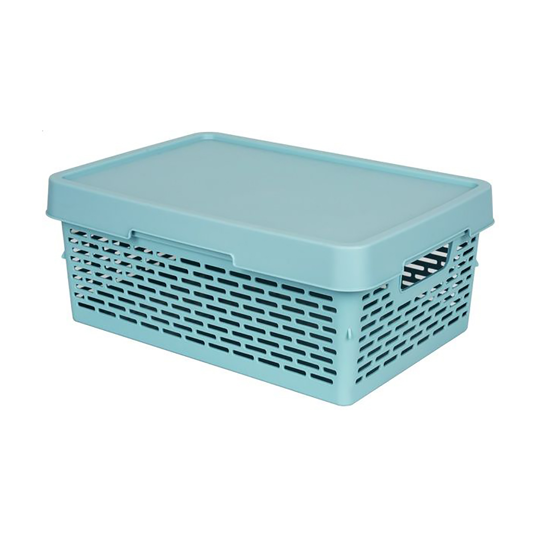 

Кошик для зберігання з кришкою QUTU Q-Basket Green 15.5*27*39 см, 12 л