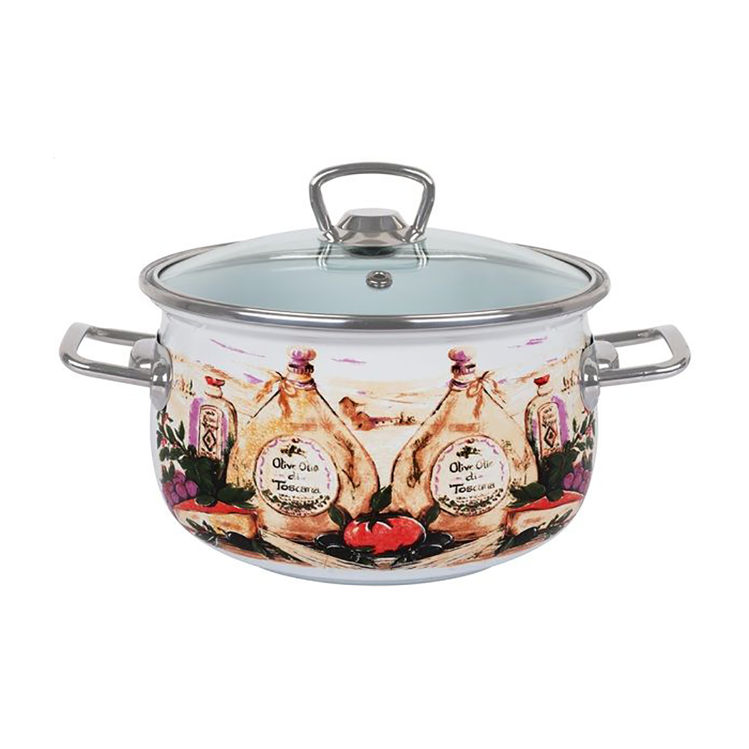 

Каструля Idea Home 2239 Olive Olio з кришкою, 24 см, 6.5 л (6832918)