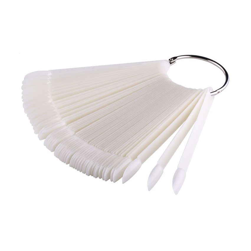 

Типси на кільці Avenir Cosmetics молочні, овал, 50 шт