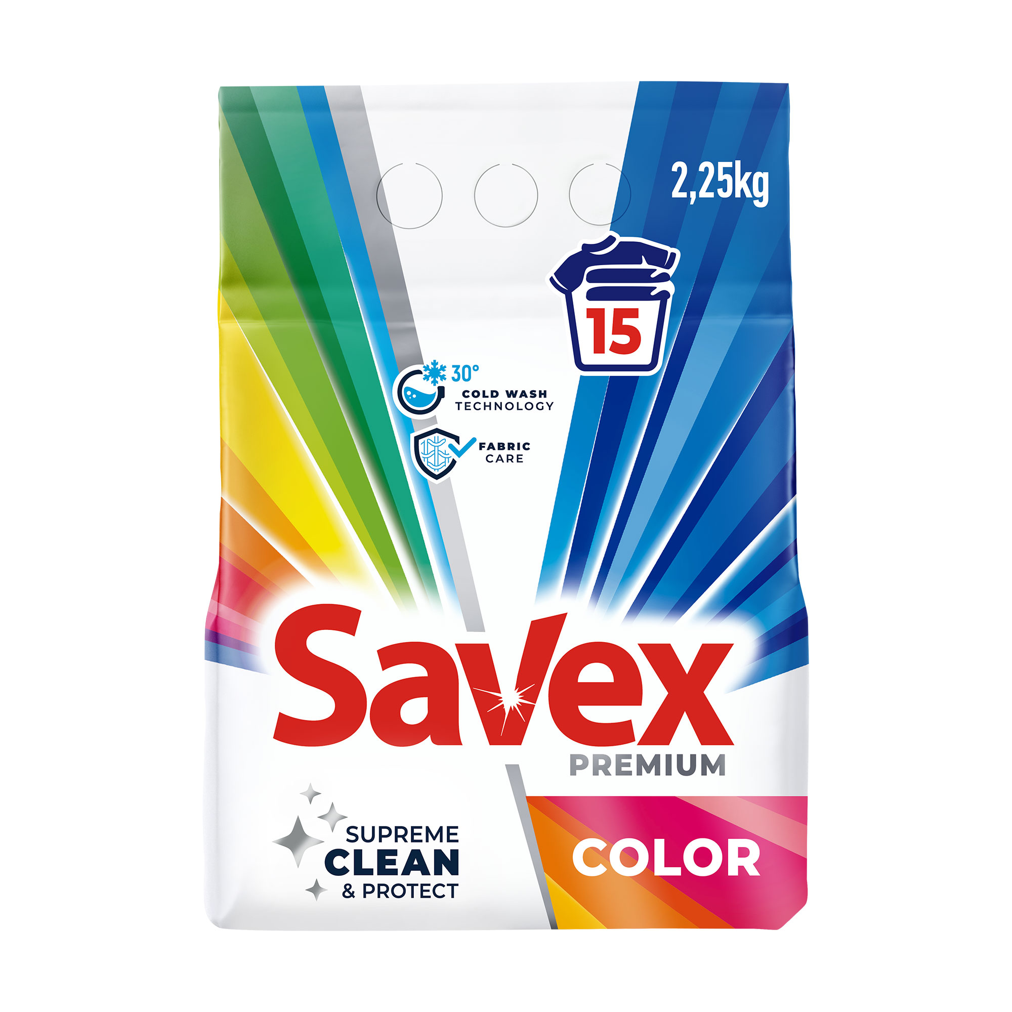 

Уцінка! Пральний порошок Savex Premium Color, 15 циклів прання, 2.25 кг