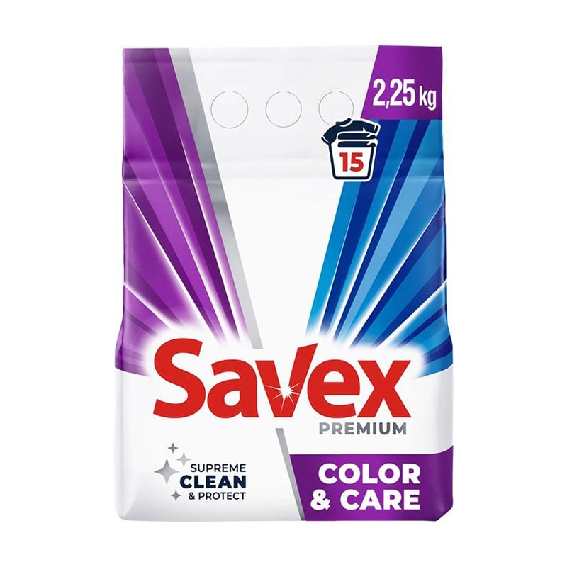 

Уцінка! Пральний порошок Savex Premium Color & Care, 15 циклів прання, 2.25 кг
