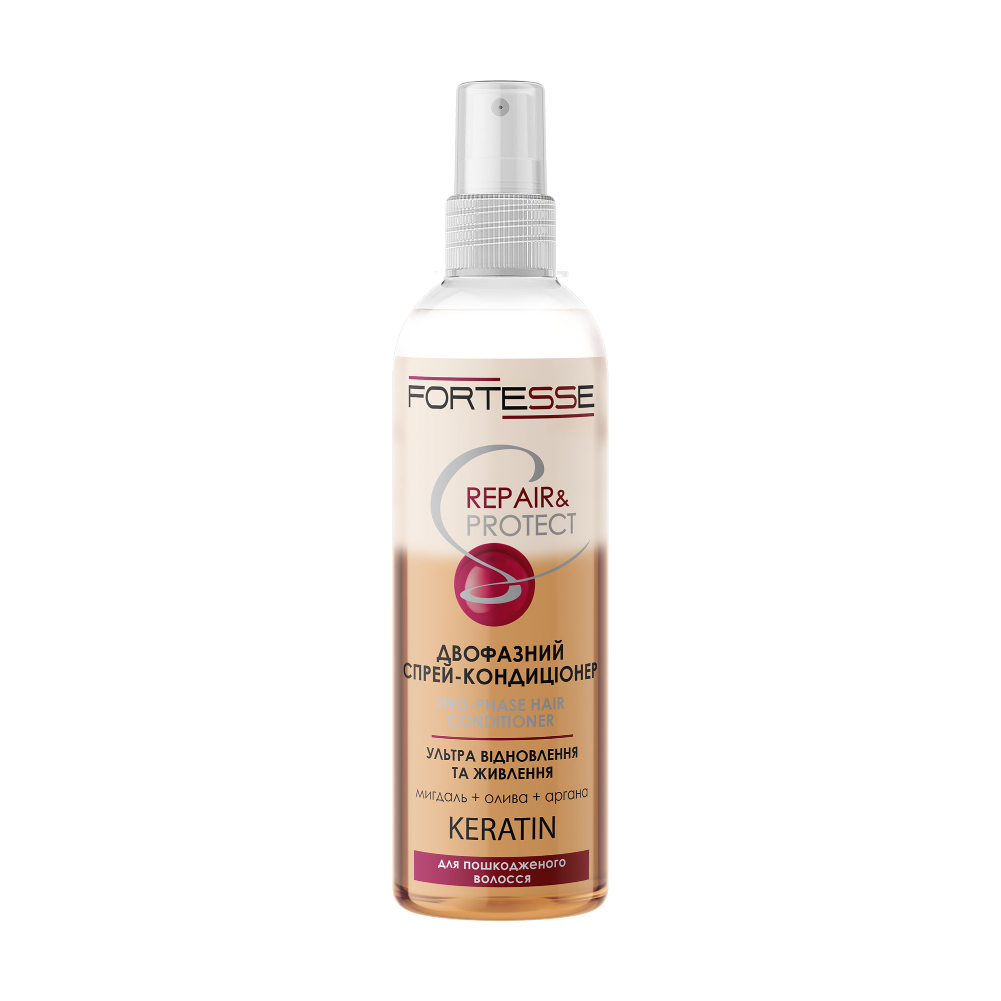 Двофазний спрей-кондиціонер FORTESSE Professional Repair & Protect Two-Phase Hair Conditioner для пошкодженого волосся, 250 мл