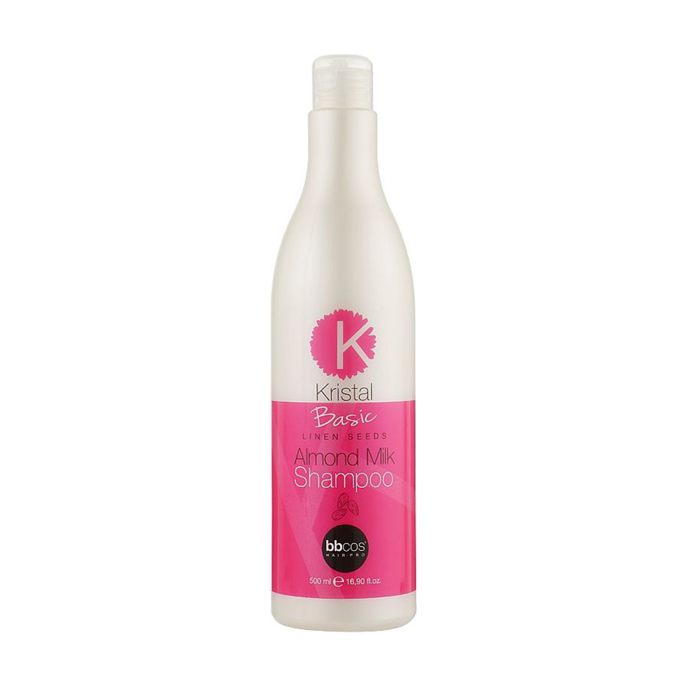 

Шампунь для волосся BBcos Kristal Basic Linen Seeds Almond Milk Shampoo з мигдальним молочком, 500 мл