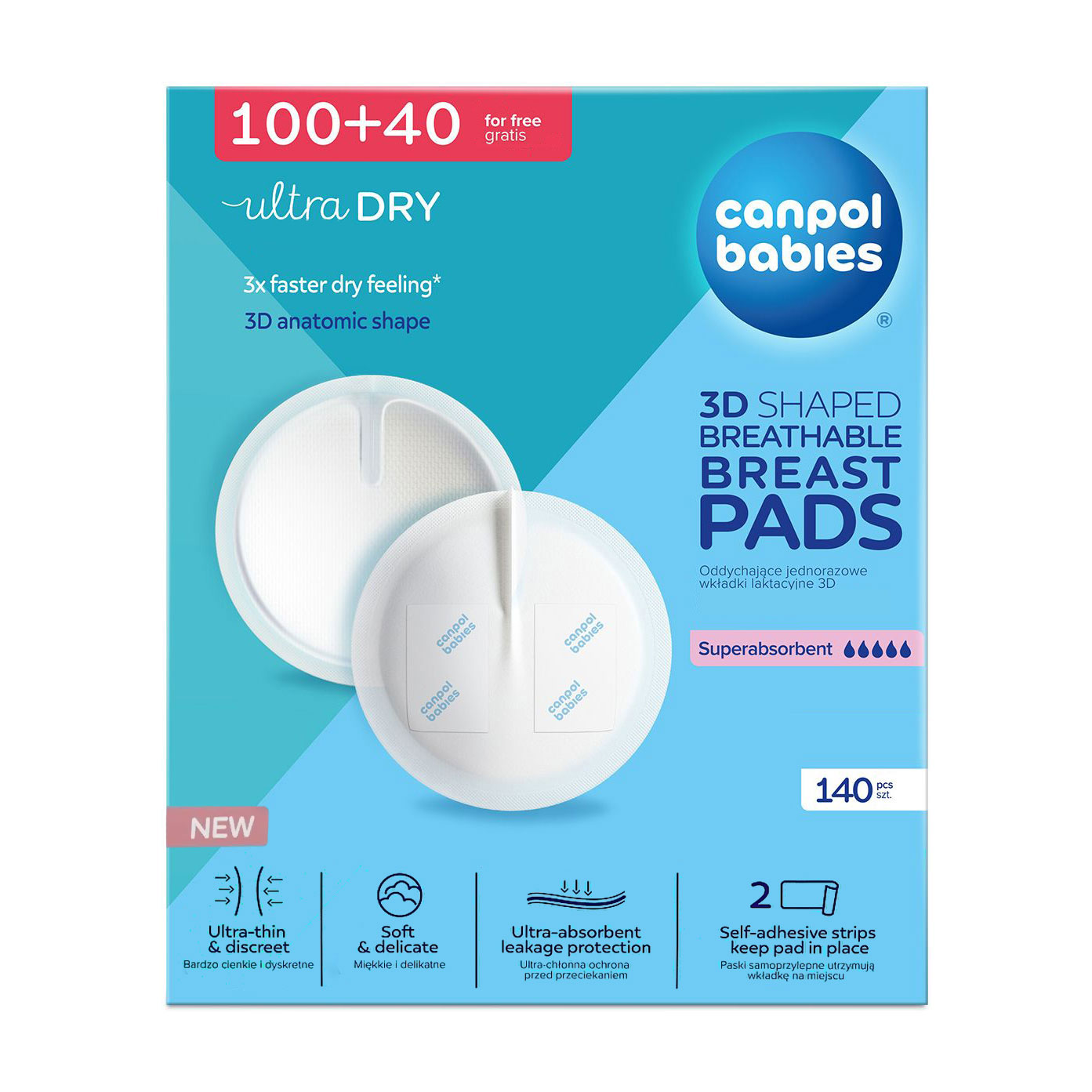 

Уцінка! Лактаційні прокладки одноразові Canpol Babies, 140 шт (1/654)