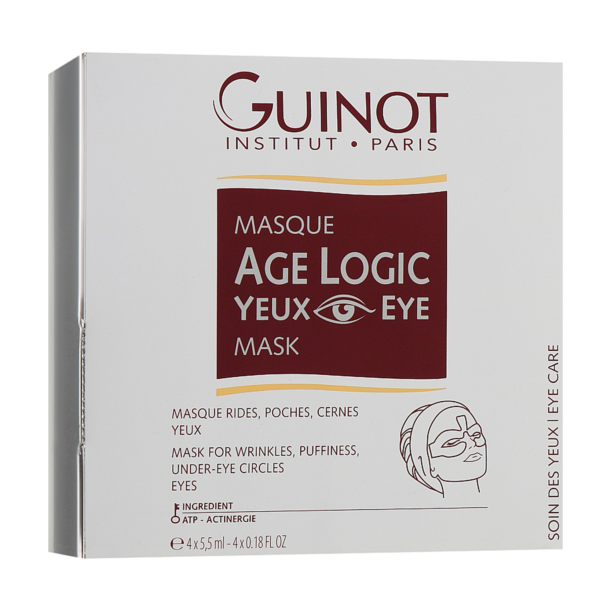 

Уцінка! Омолоджувальна маска для шкіри навколо очей Guinot Masque Age Logic Yeux, 4*5.5 мл