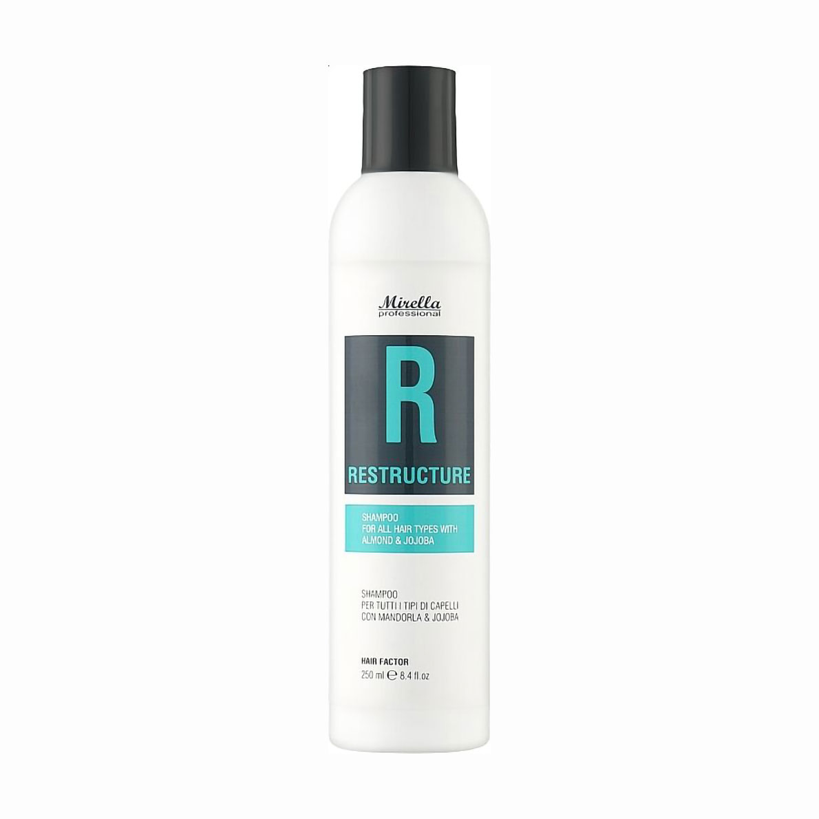 

Шампунь Mirella Professional R Restructure Shampoo для всiх типiв волосся, з мигдальною олiєю, 250 мл
