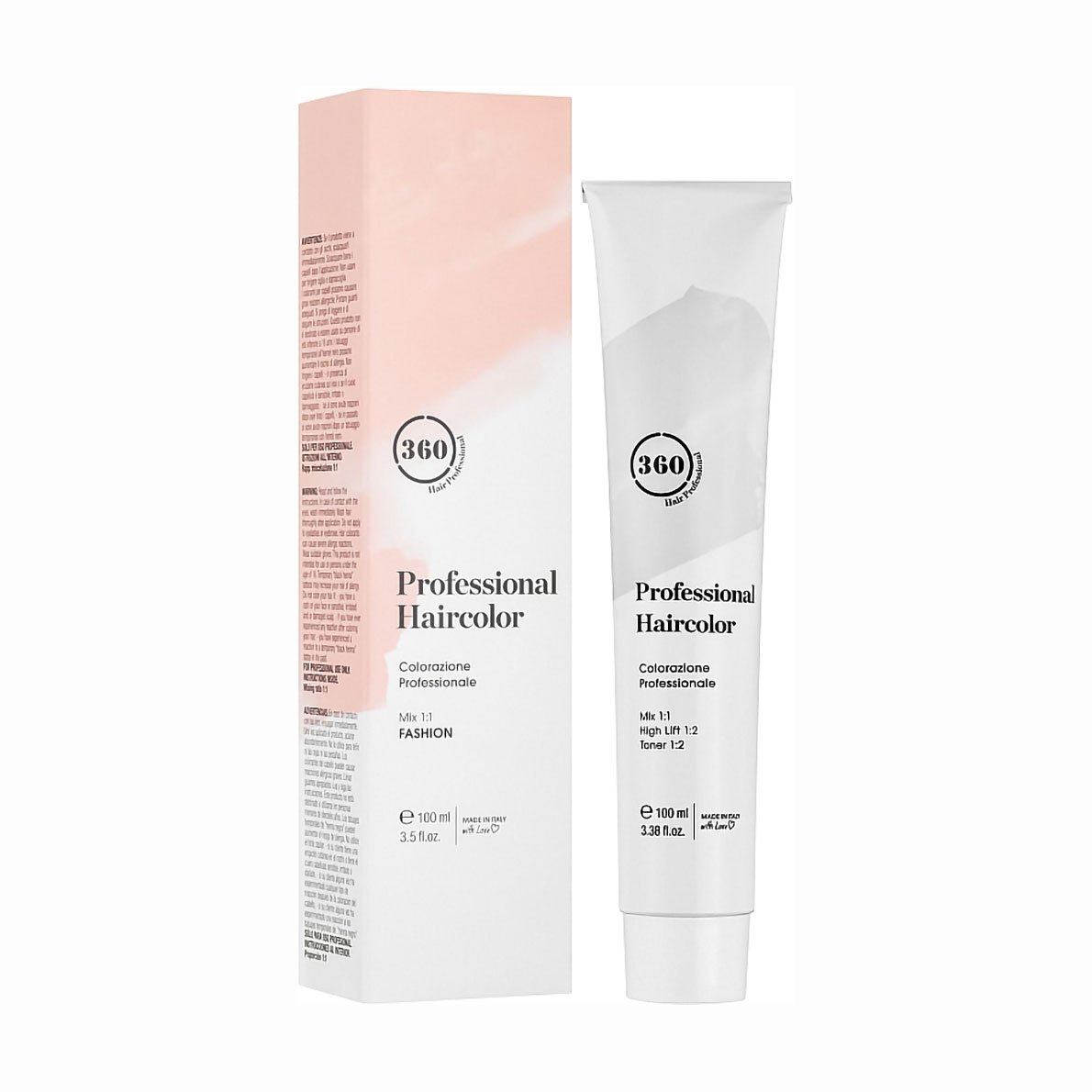 

Фарба для волосся 360 Hair Professional 6.12 Темний блондин попелясто-фіолетовий, 100 мл