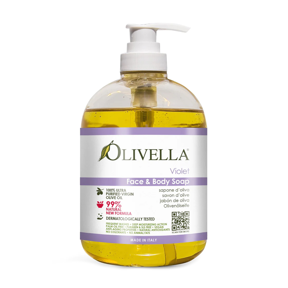 

Уцінка! Рідке мило для обличчя та тіла Olivella Face & Body Soap Фіалка, 500 мл