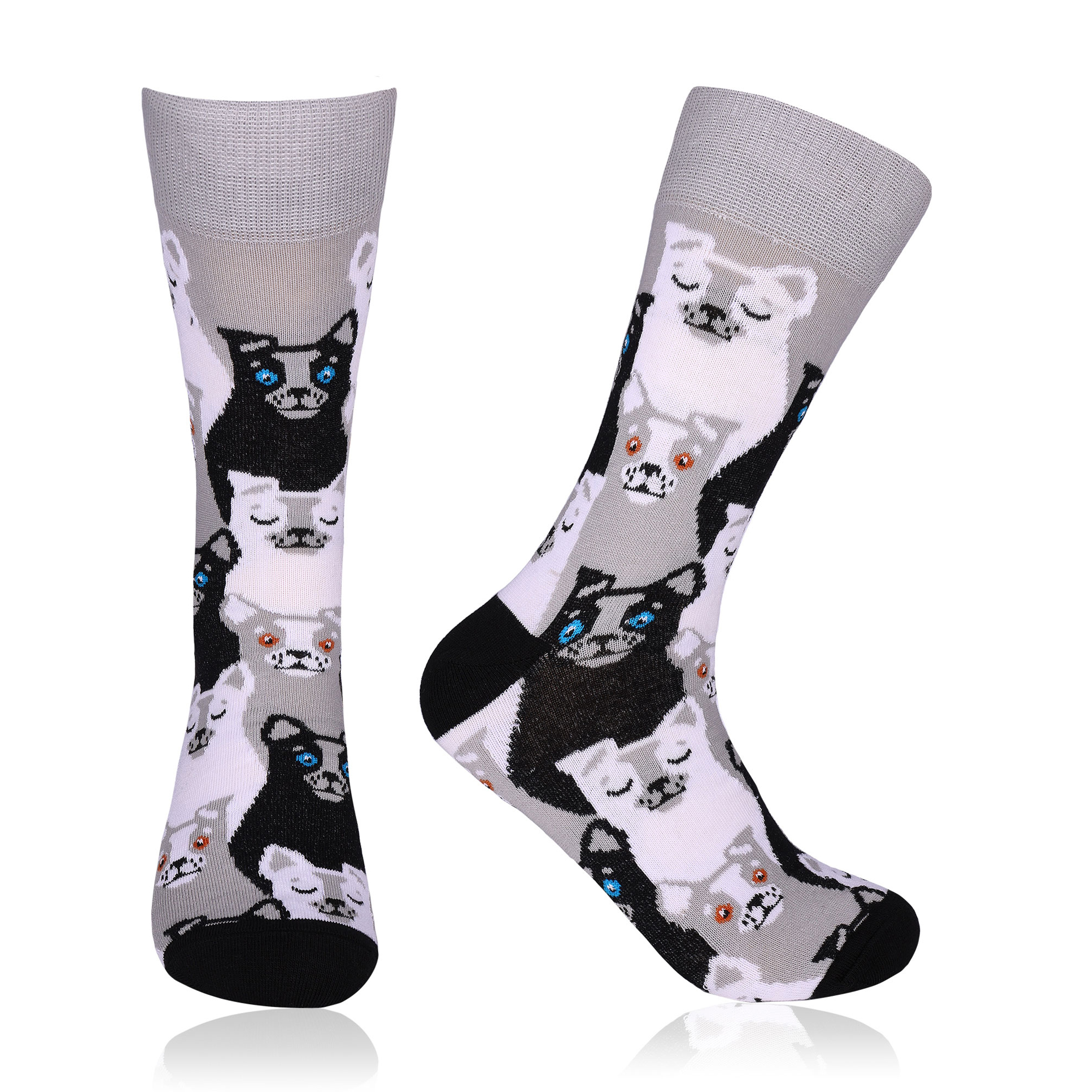 

Шкарпетки чоловічі AmiGO класичні, сірі, песики, розмір 25