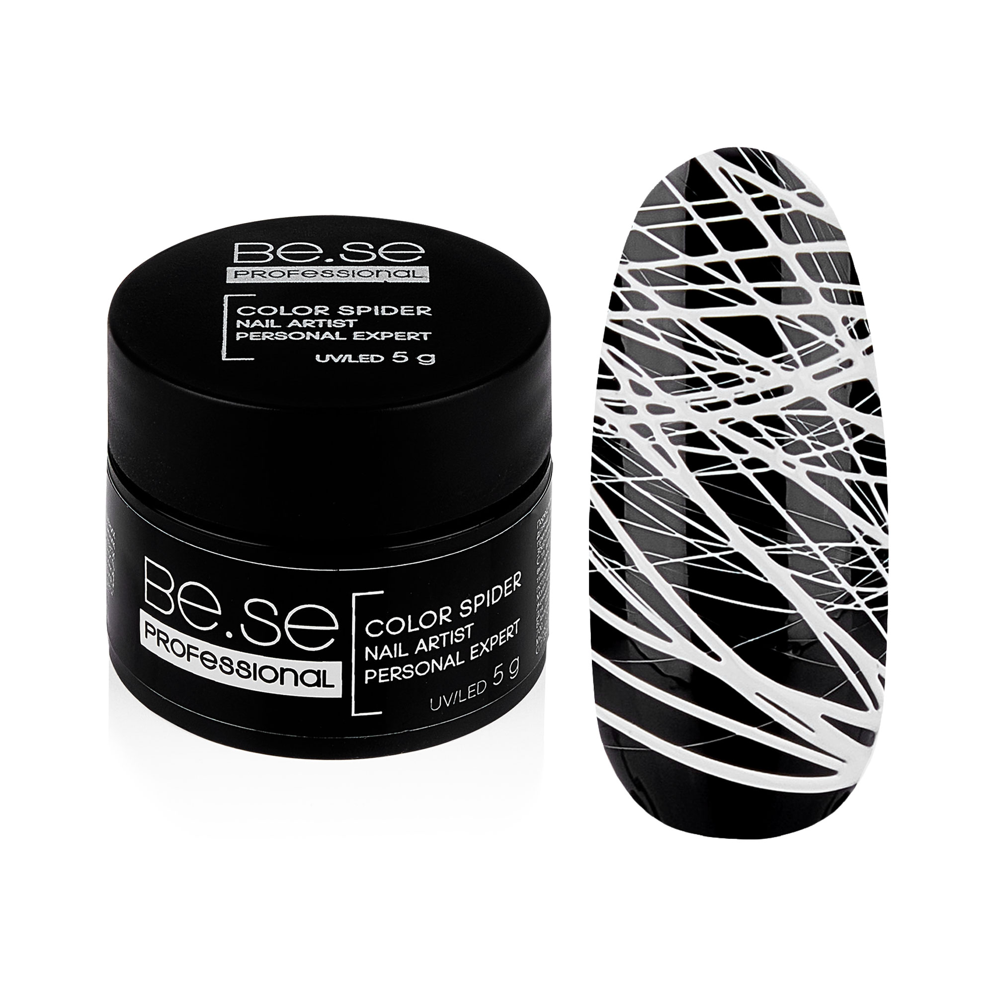 

Гель-павутинка для дизайну нігтів Be.Se Professional Color 02 Білий, 5 г