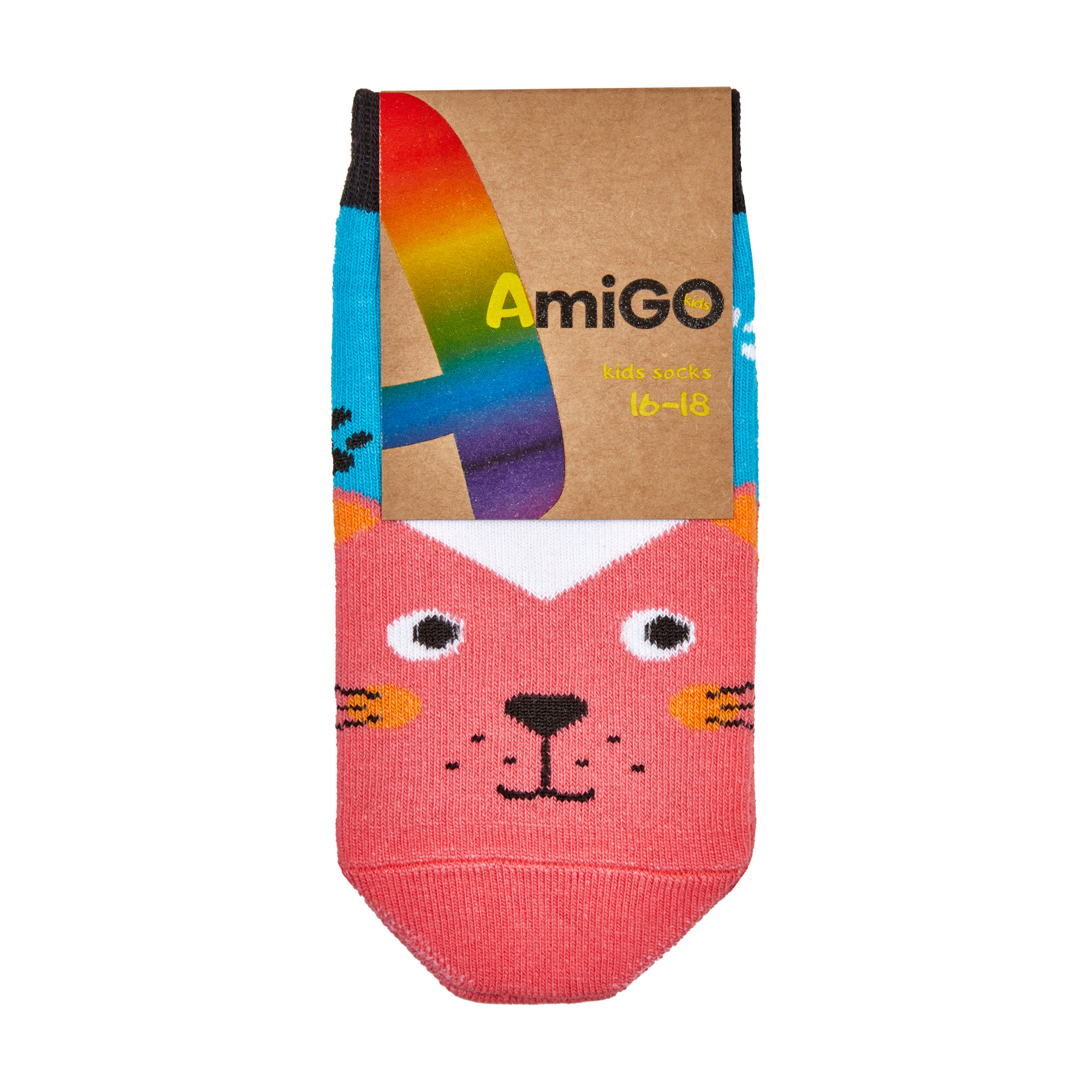 

Шкарпетки дитячі AmiGO короткі, котик лапки, розмір 16-18