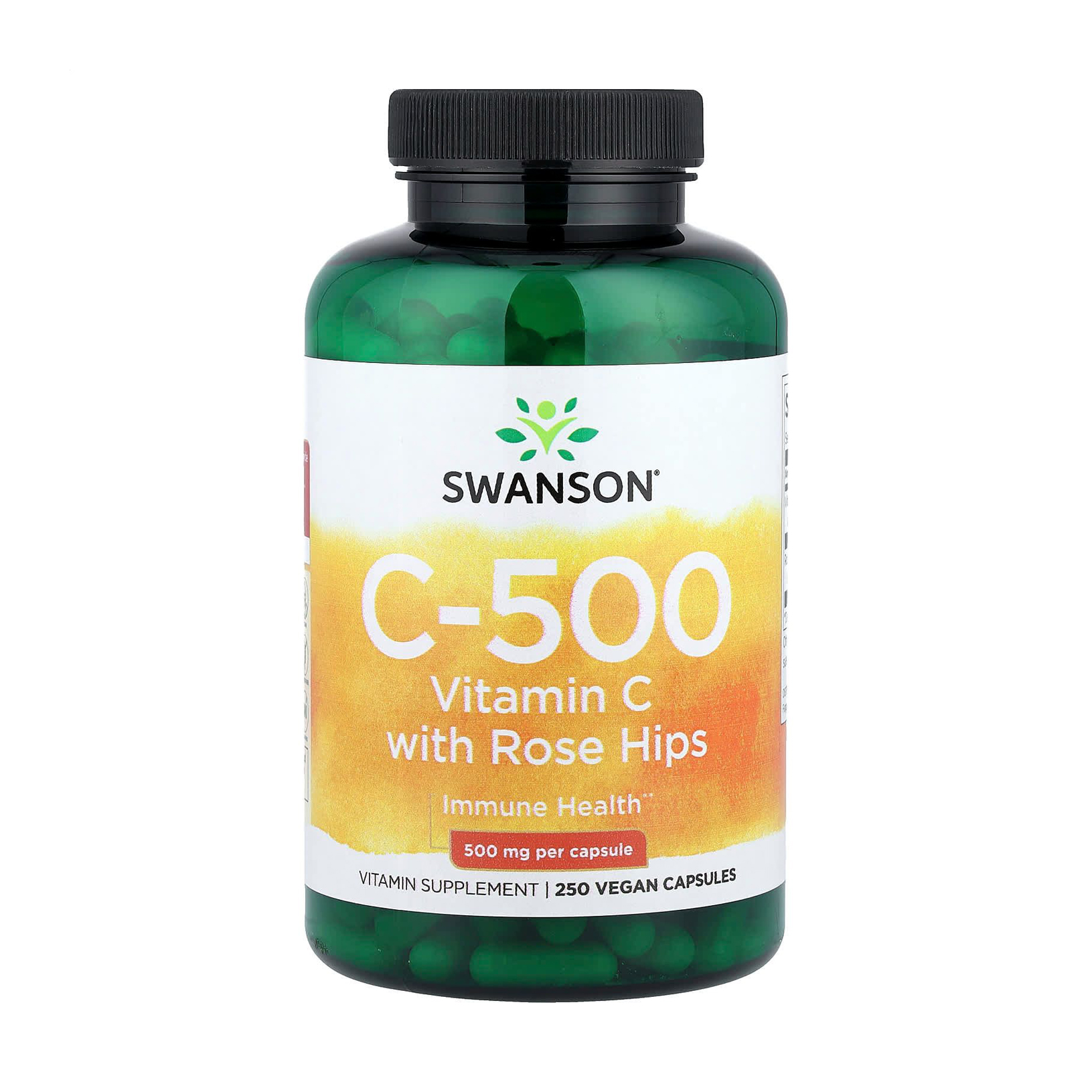 

Вітамін С Swanson Vitamin C 500 with Rose Hips 500 з шипшиною, 500 мг, 250 капсул