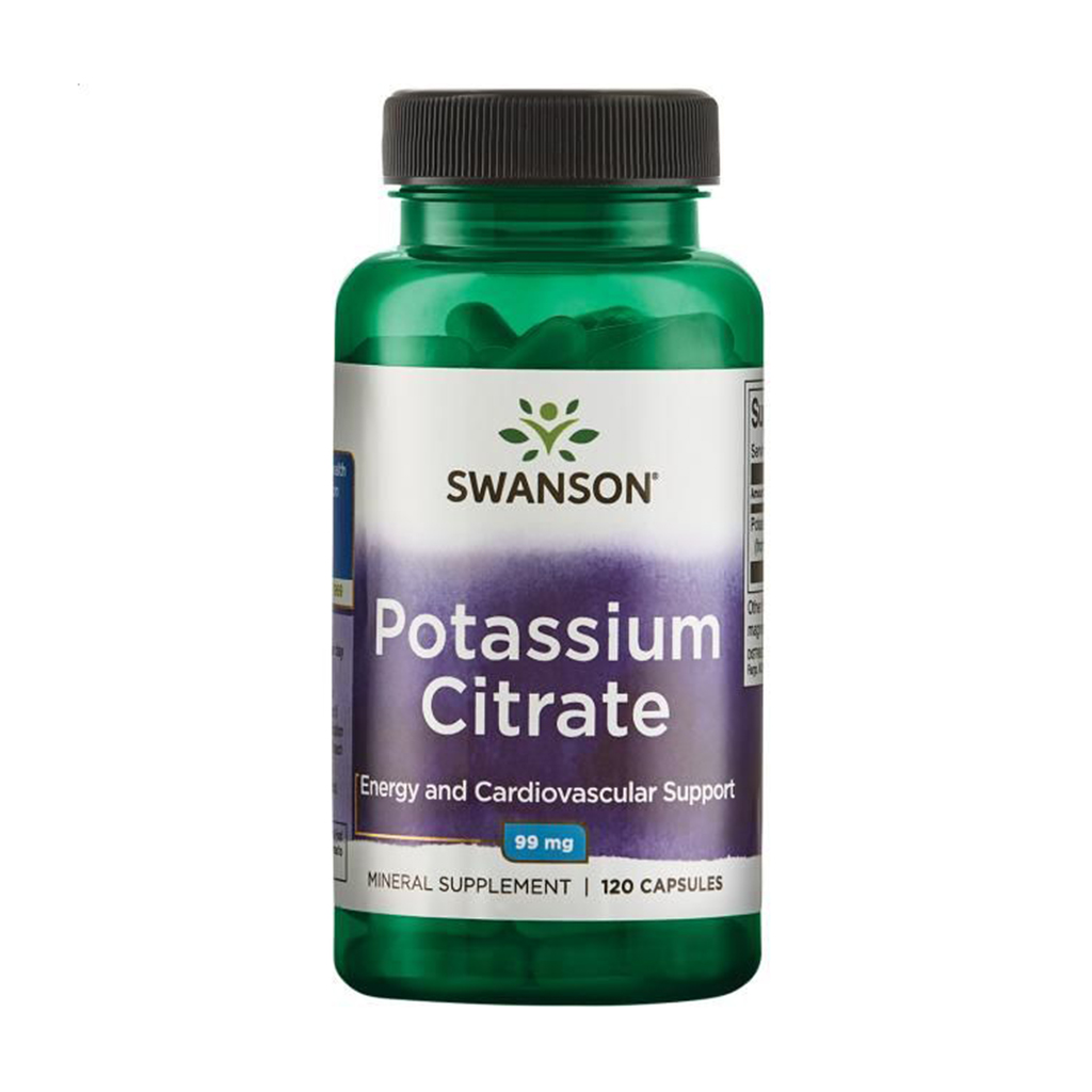 

Цитрат калію Swanson Potassium Citrate 99 мг, 120 капсул