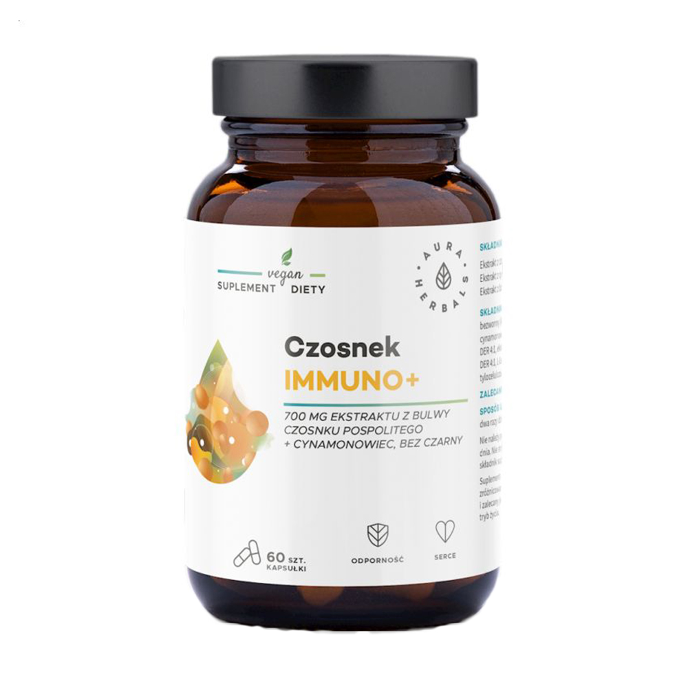 

Часник Aura Herbals Garlic Immuno+, 60 капсул
