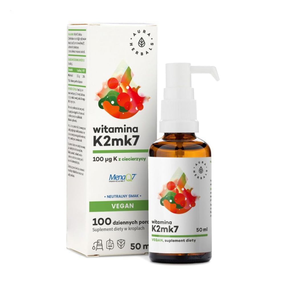 

Вітамін K2 Aura Herbals Vitamin K2mk7, 100 мкг, у краплях, 50 мл