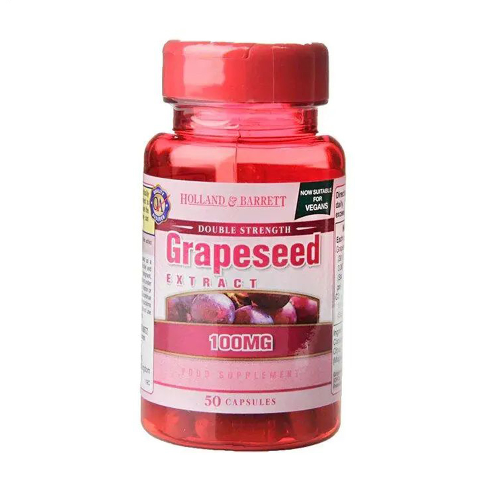 

Екстракт виноградних кісточок Holland & Barrett Grapeseed Extract 100 мг, 50 капсул